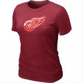 Wholesale Cheap Women's Detroit Red Wings Big & Tall Logo Red NHL T-Shirt