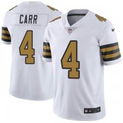 Wholesale Cheap Men's New Orleans Saints #4 Derek Carr White Color Rush Limited Stitched Jersey