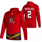 Wholesale Cheap Vegas Golden Knights #2 Zach Whitecloud Adidas Reverse Retro Pullover Hoodie Red