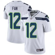 Wholesale Cheap Nike Seahawks #12 Fan White Men's Stitched NFL Vapor Untouchable Limited Jersey