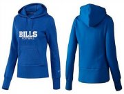 Wholesale Cheap Women's Buffalo Bills Authentic Logo Pullover Hoodie Blue