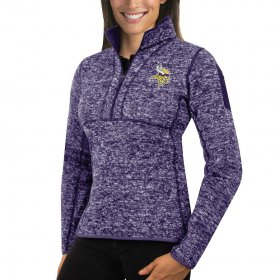 Wholesale Cheap Buffalo Sabres Antigua Women\'s Fortune 1/2-Zip Pullover Sweater Charcoal