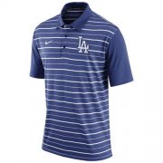 Wholesale Cheap Men's Los Angeles Dodgers Nike Royal Dri-FIT Stripe Polo