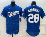 Wholesale Cheap Men's Los Angeles Dodgers #28 JD Martinez Blue Stitched MLB Cool Base Nike Jersey
