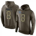 Wholesale Cheap NFL Men's Nike Tennessee Titans #8 Marcus Mariota Stitched Green Olive Salute To Service KO Performance Hoodie