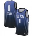 Wholesale Cheap Men's 2023 All-Star #0 Jayson Tatum Blue Game Swingman Stitched Basketball Jersey