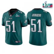 Wholesale Cheap Men's Philadelphia Eagles #51 Cam Jurgens Green Super Bowl LVII Vapor Untouchable Limited Stitched Jersey