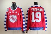 Wholesale Cheap Red Wings #19 Steve Yzerman Red All Star CCM Throwback 75TH Stitched NHL Jersey