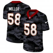 Cheap Denver Broncos #58 Von Miller Men's Nike 2020 Black CAMO Vapor Untouchable Limited Stitched NFL Jersey