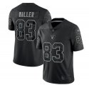 Wholesale Cheap Men's Las Vegas Raiders #83 Darren Waller Black Reflective Limited Stitched Football Jersey