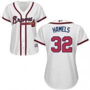 Wholesale Cheap Braves #32 Cole Hamels White Home Women's Stitched MLB Jersey