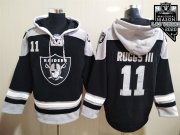 Wholesale Cheap Men's Las Vegas Raiders #11 Henry Ruggs III NEW Black 2020 Inaugural Season Pocket Stitched NFL Pullover Hoodie