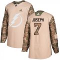 Cheap Adidas Lightning #7 Mathieu Joseph Camo Authentic 2017 Veterans Day Youth Stitched NHL Jersey
