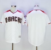 Wholesale Cheap Diamondbacks Blank White/Brick New Cool Base Stitched MLB Jersey