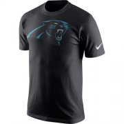 Wholesale Cheap Men's Carolina Panthers Nike Black Logo T-Shirt 2