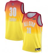 Wholesale Cheap Men's 2023 All-Star #30 Stephen Curry Orange Game Swingman Stitched Basketball Jersey