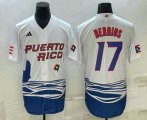 Wholesale Cheap Men's Puerto Rico Baseball #17 Jose Berrios 2023 White World Baseball Classic Stitched Jersey