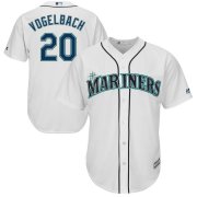 Wholesale Cheap Seattle Mariners #20 Dan Vogelbach Majestic Home Cool Base Player Jersey White