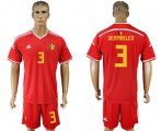 Wholesale Cheap Belgium #3 Vermaelen Red Home Soccer Country Jersey