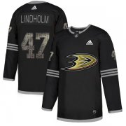 Wholesale Cheap Adidas Ducks #47 Hampus Lindholm Black Authentic Classic Stitched NHL Jersey