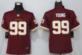 Wholesale Cheap Women\'s Washington Redskins #99 Chase Young Burgundy Red NEW 2020 Vapor Untouchable Stitched NFL Nike Limited Jersey