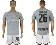 Wholesale Cheap Dortmund #26 Piszczek Grey Soccer Club Jersey