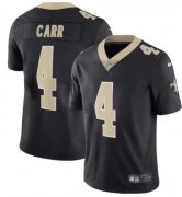 Wholesale Cheap Men's New Orleans Saints #4 Derek Carr Black Vapor Limited Stitched Jersey