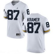 Wholesale Cheap Men's Michigan Wolverines #87 Ron Kramer Retired White Stitched College Football Brand Jordan NCAA Jersey