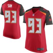 Wholesale Cheap Nike Buccaneers #93 Ndamukong Suh Red Team Color Women's Stitched NFL New Elite Jersey