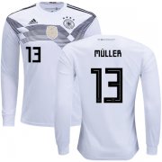 Wholesale Cheap Germany #13 Muller Home Long Sleeves Kid Soccer Country Jersey