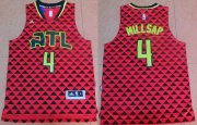 Wholesale Cheap Men's Atlanta Hawks #4 Paul Millsap Revolution 30 Swingman 2015-16 New Red Jersey