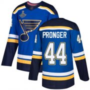 Wholesale Cheap Adidas Blues #44 Chris Pronger Blue Home Authentic Stanley Cup Champions Stitched NHL Jersey