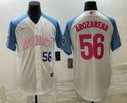 Wholesale Cheap Men's Mexico Baseball #56 Randy Arozarena Number 2023 White Blue World Classic Stitched Jersey9