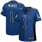 Wholesale Cheap Nike Colts #1 Pat McAfee Royal Blue Team Color Women's Stitched NFL Elite Drift Fashion Jersey