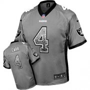 Wholesale Cheap Nike Raiders #4 Derek Carr Grey Men's Stitched NFL Elite Drift Fashion Jersey