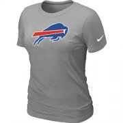 Wholesale Cheap Women's Nike Buffalo Bills Logo NFL T-Shirt Light Grey