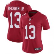 Wholesale Cheap Nike Giants #13 Odell Beckham Jr Red Alternate Women's Stitched NFL Vapor Untouchable Limited Jersey