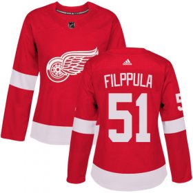 Wholesale Cheap Adidas Red Wings #51 Valtteri Filppula Red Home Authentic Women\'s Stitched NHL Jersey
