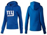 Wholesale Cheap Women's New York Giants Logo Pullover Hoodie Blue