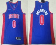 Wholesale Cheap Men's Detroit Pistons #0 Andre Drummond Blue 2019 Nike Swingman Stitched NBA Jersey