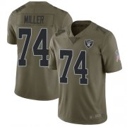 Wholesale Cheap Nike Raiders #74 Kolton Miller Olive Men's Stitched NFL Limited 2017 Salute To Service Jersey