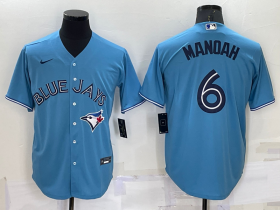 Wholesale Men\'s Toronto Blue Jays #6 Alek Manoah Light Blue Stitched MLB Cool Base Nike Jersey
