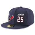 Wholesale Cheap Houston Texans #25 Kareem Jackson Snapback Cap NFL Player Navy Blue with White Number Stitched Hat