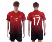 Wholesale Cheap Turkey #17 Yilmaz Home Soccer Country Jersey