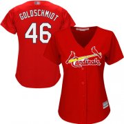 Wholesale Cheap Cardinals #46 Paul Goldschmidt Red Alternate Women's Stitched MLB Jersey