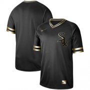 Wholesale Cheap Nike White Sox Blank Black Gold Authentic Stitched MLB Jersey