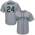 Wholesale Cheap Mariners #24 Ken Griffey Grey Road Women's Stitched MLB Jersey