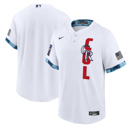 Wholesale Cheap Men\'s Colorado Rockies Custom 2021 White All-Star Cool Base Stitched MLB Jersey