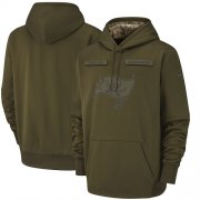 Wholesale Cheap Men's Tampa Bay Buccaneers Nike Olive Salute to Service Sideline Therma Performance Pullover Hoodie