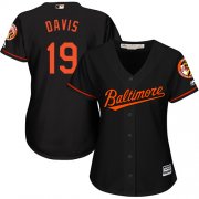 Wholesale Cheap Orioles #19 Chris Davis Black Alternate Women's Stitched MLB Jersey